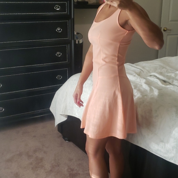 ORANGE SKATER DRESS - Picture 1 of 6
